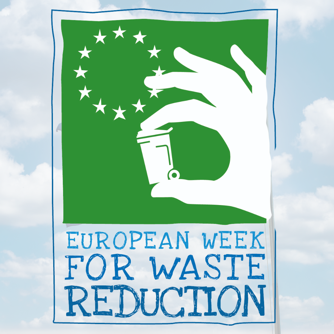 EWWR logo promoting the European Week for Waste Reduction, 16-24 November, with the message "Reduce, Reuse, Recycle!